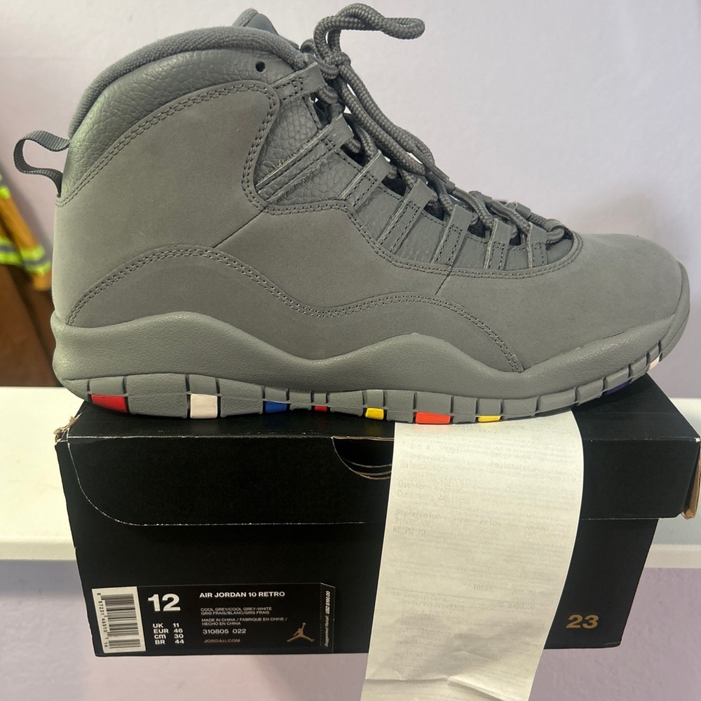Size 12 - Nike Air Jordan 10 Retro 2018 Cool Grey Sz 12 Plus Receipt